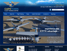 Tablet Screenshot of cape-town-flying.co.za